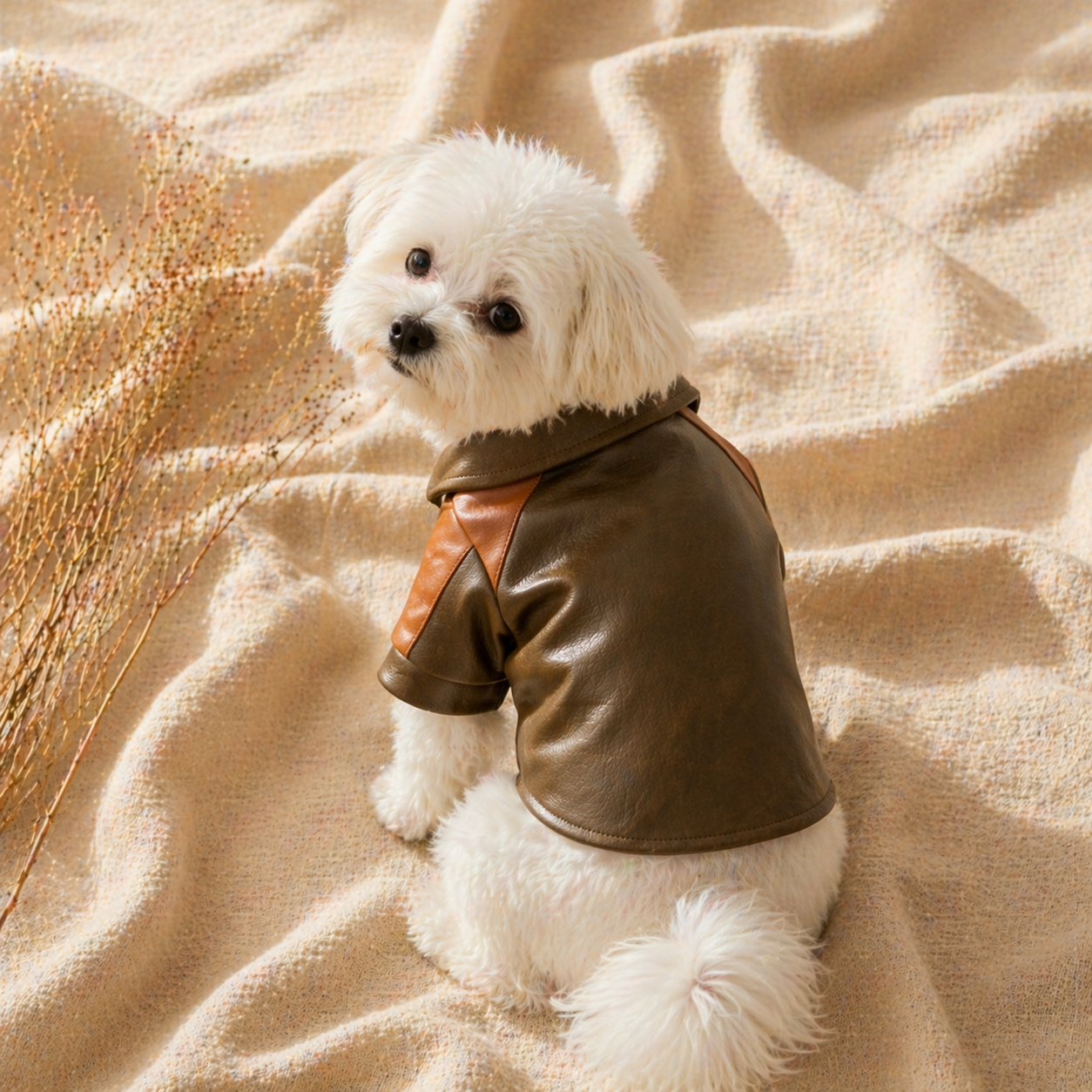 Dog Leather Jacket