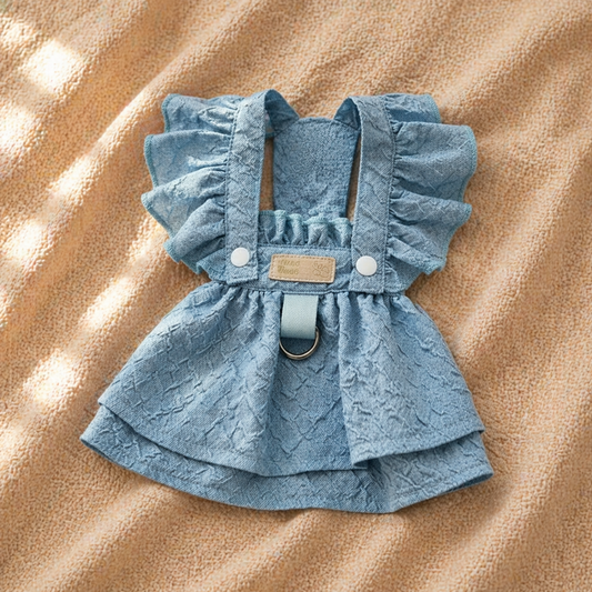Denim Ruffle Dress