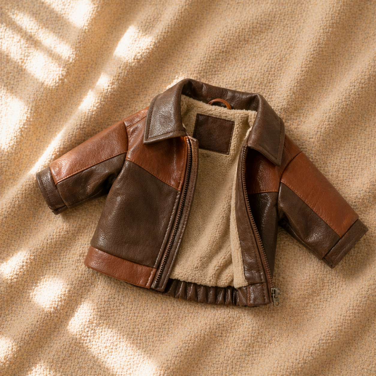 Brown Leather Aviator Jacket
