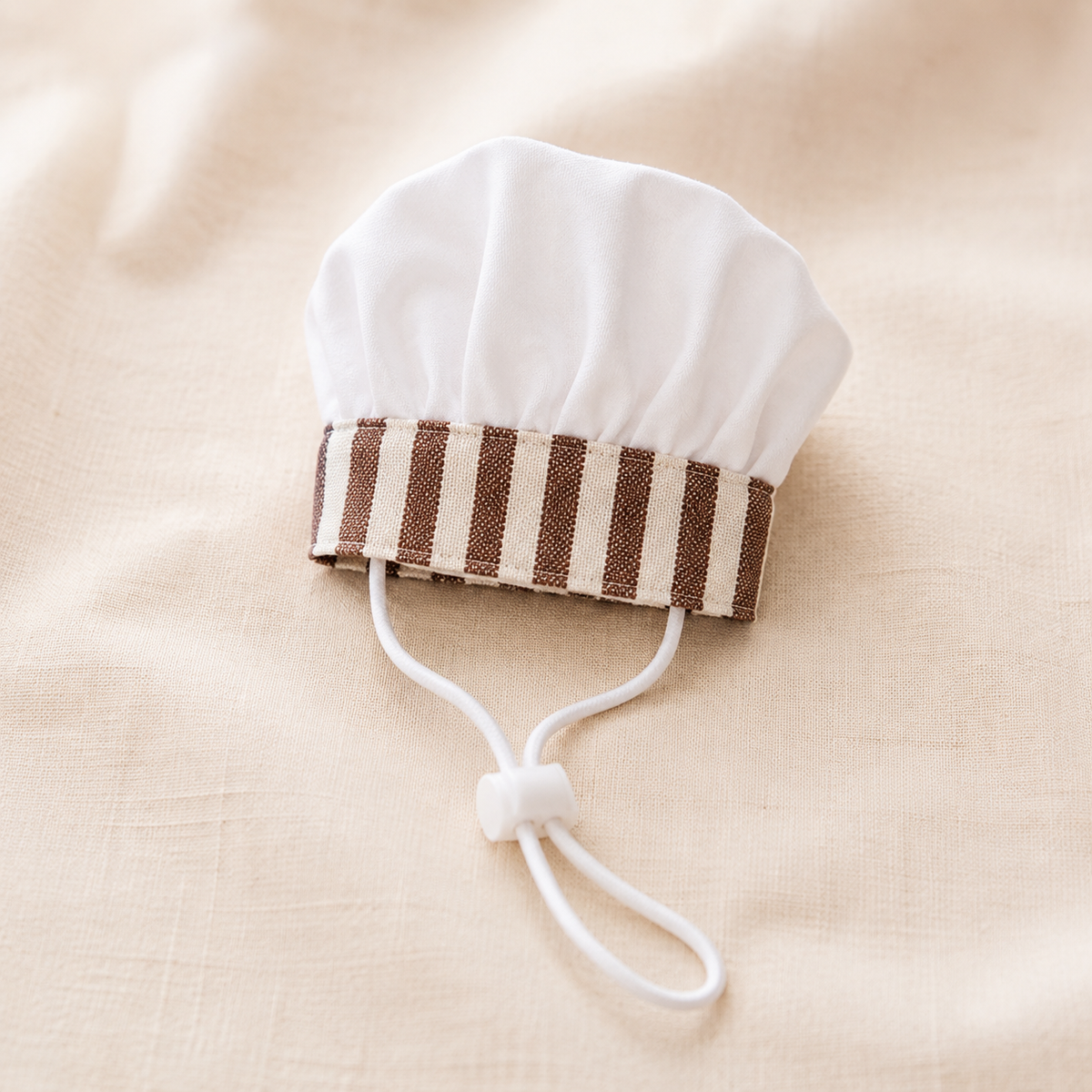 Dog Chef Hat - Brown Stripe