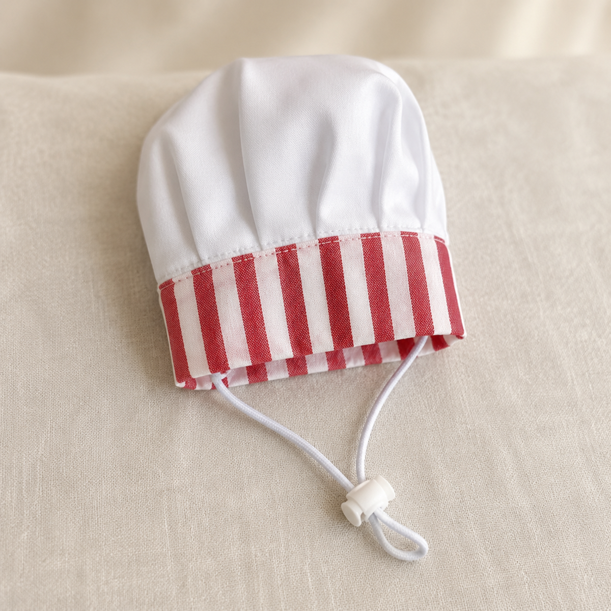 Dog Chef Hat - Red Stripe