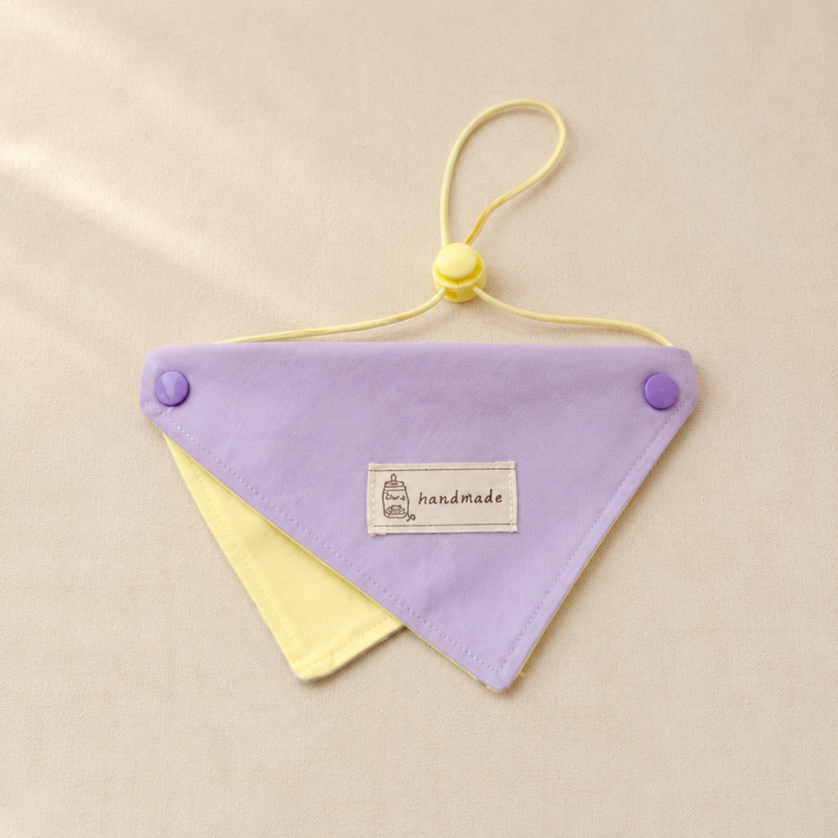 Reversible Adjustable Pet Bandana - Taro Purple